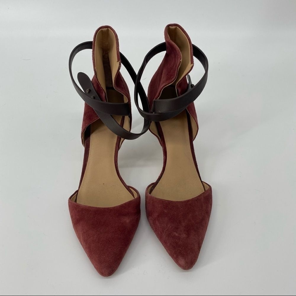 Joes Burundy Brown Strap Heels‎ Womens 8,5M